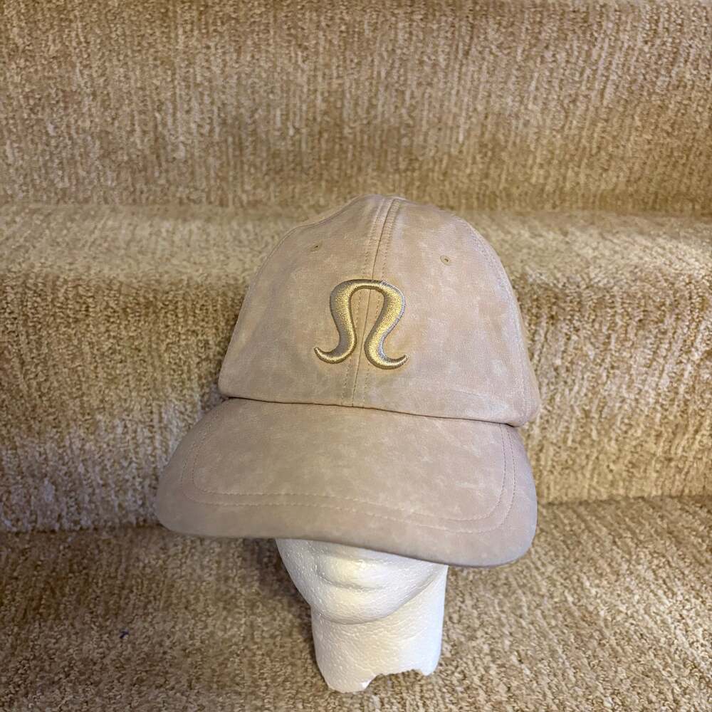 Lululemon Days Shade Ball Cap Beige Tan Suede Snapback Hat LM9AO1S Marble